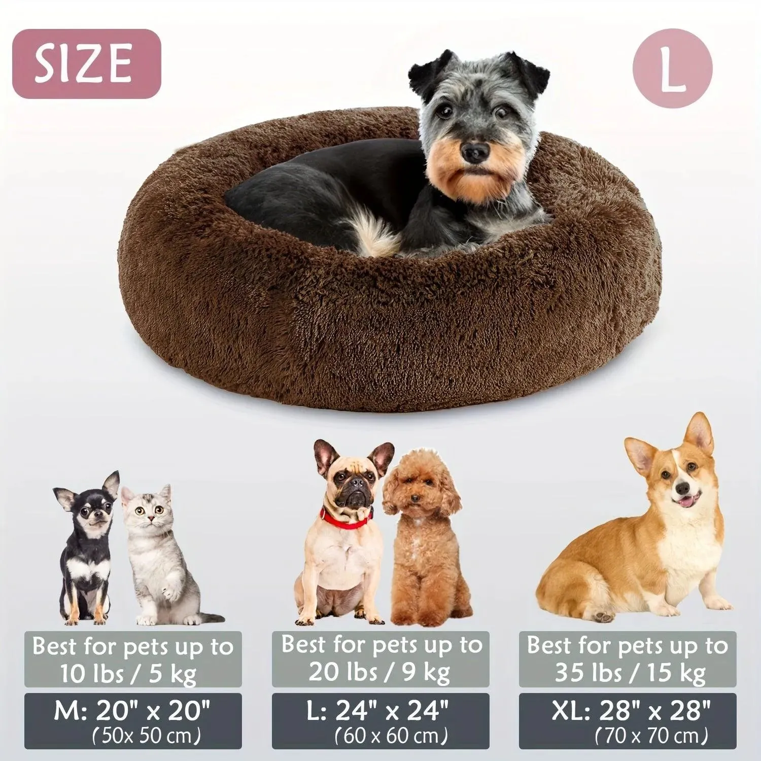 Cozy Anti-Anxiety Donut Cuddler Bed