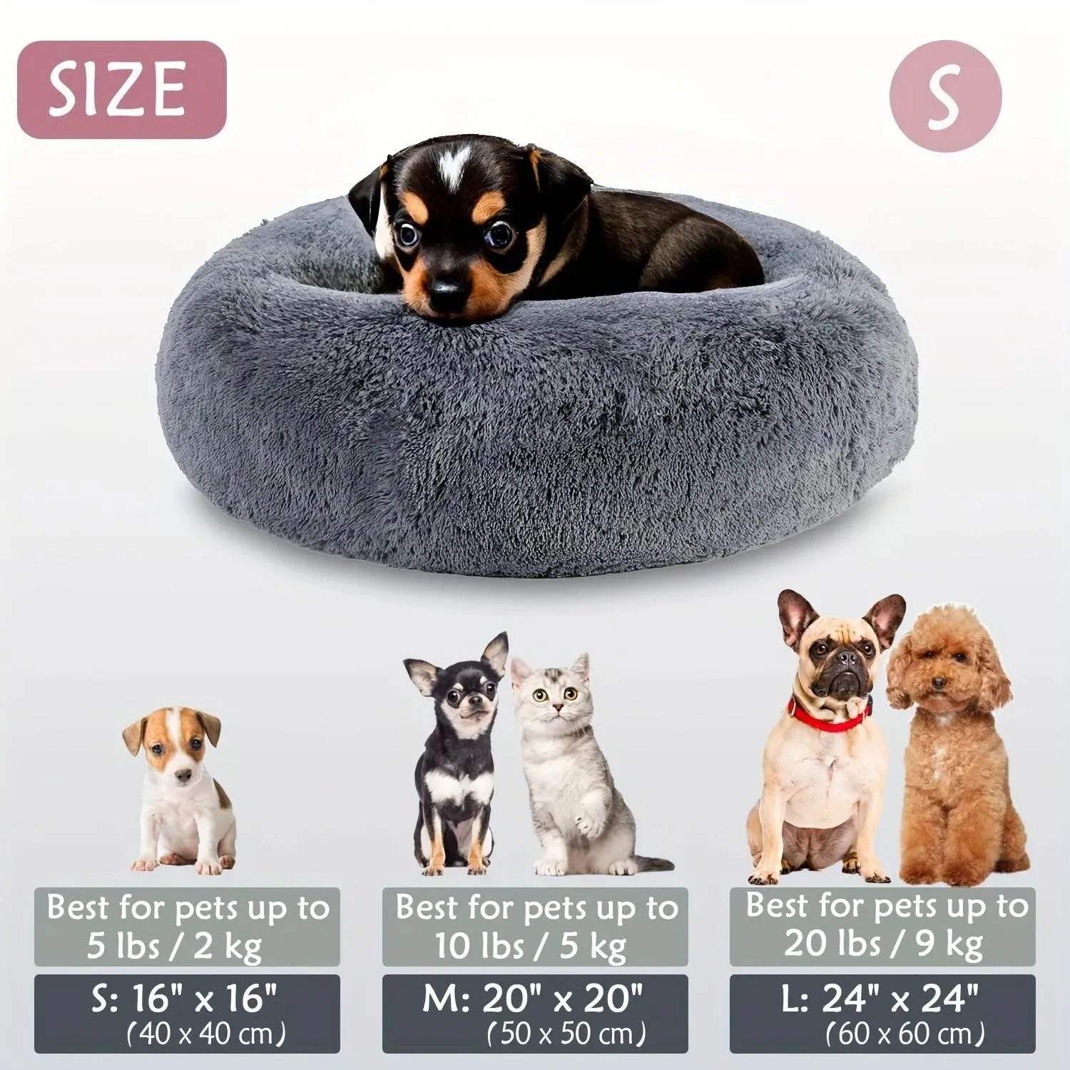 Cozy Anti-Anxiety Donut Cuddler Bed