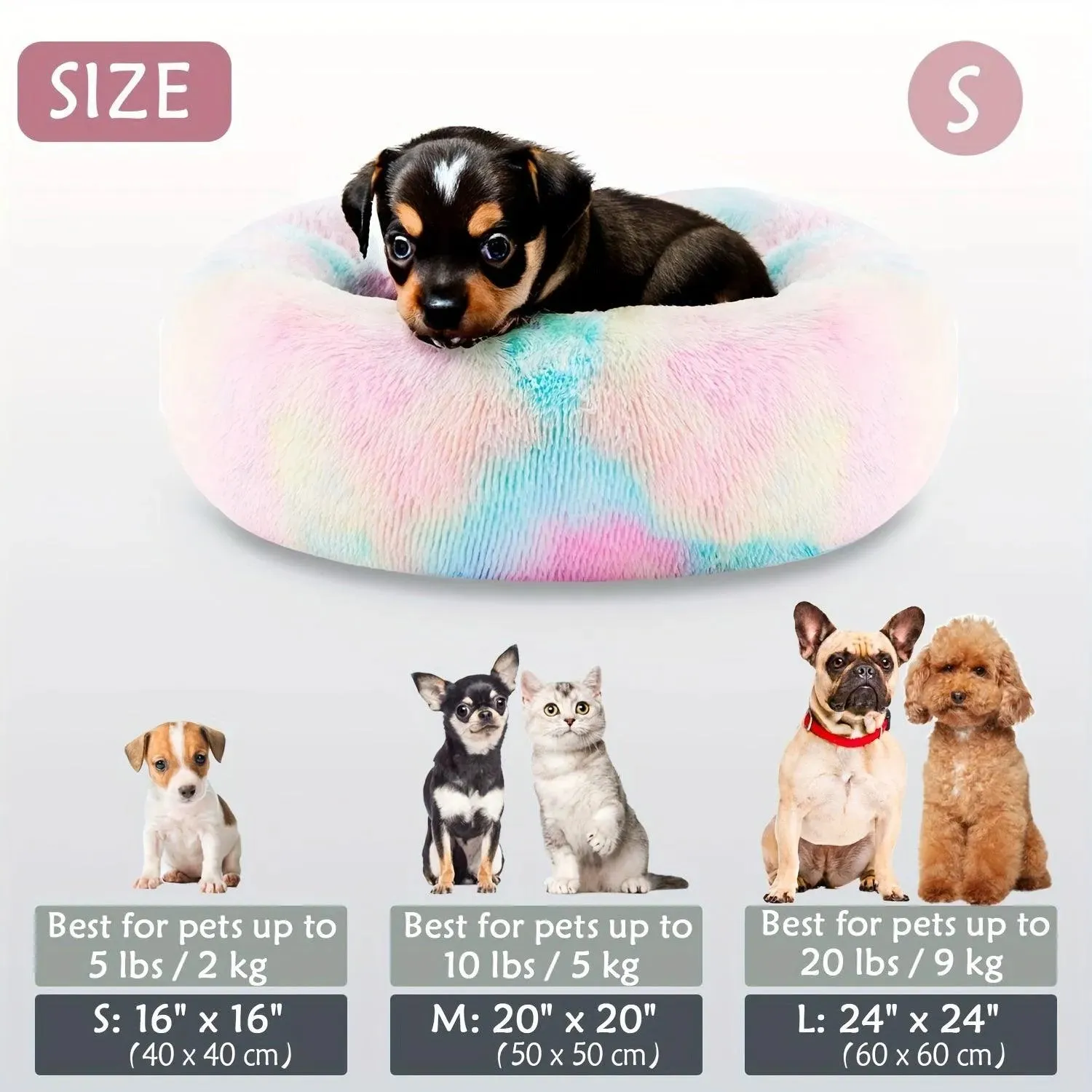 Cozy Anti-Anxiety Donut Cuddler Bed
