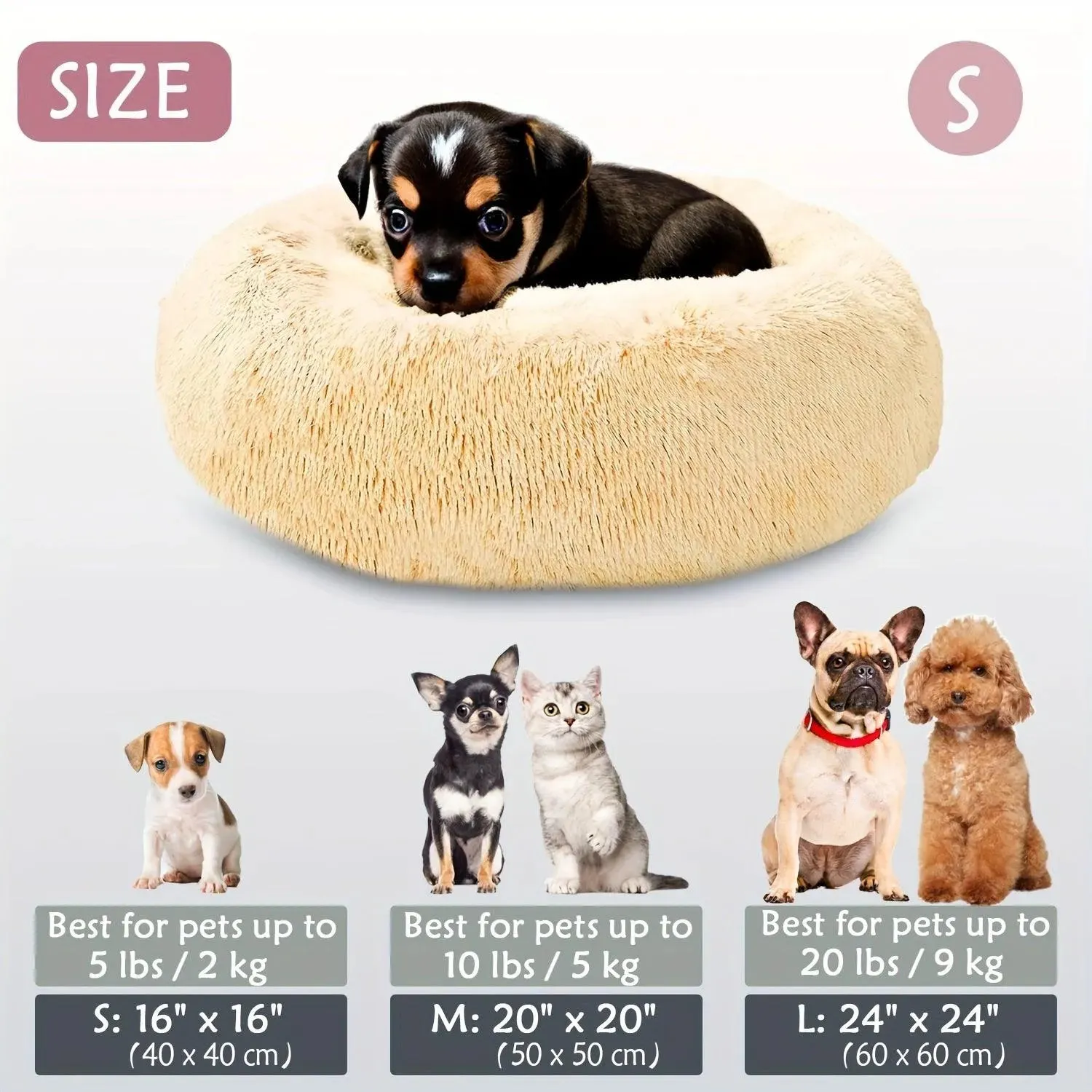 Cozy Anti-Anxiety Donut Cuddler Bed