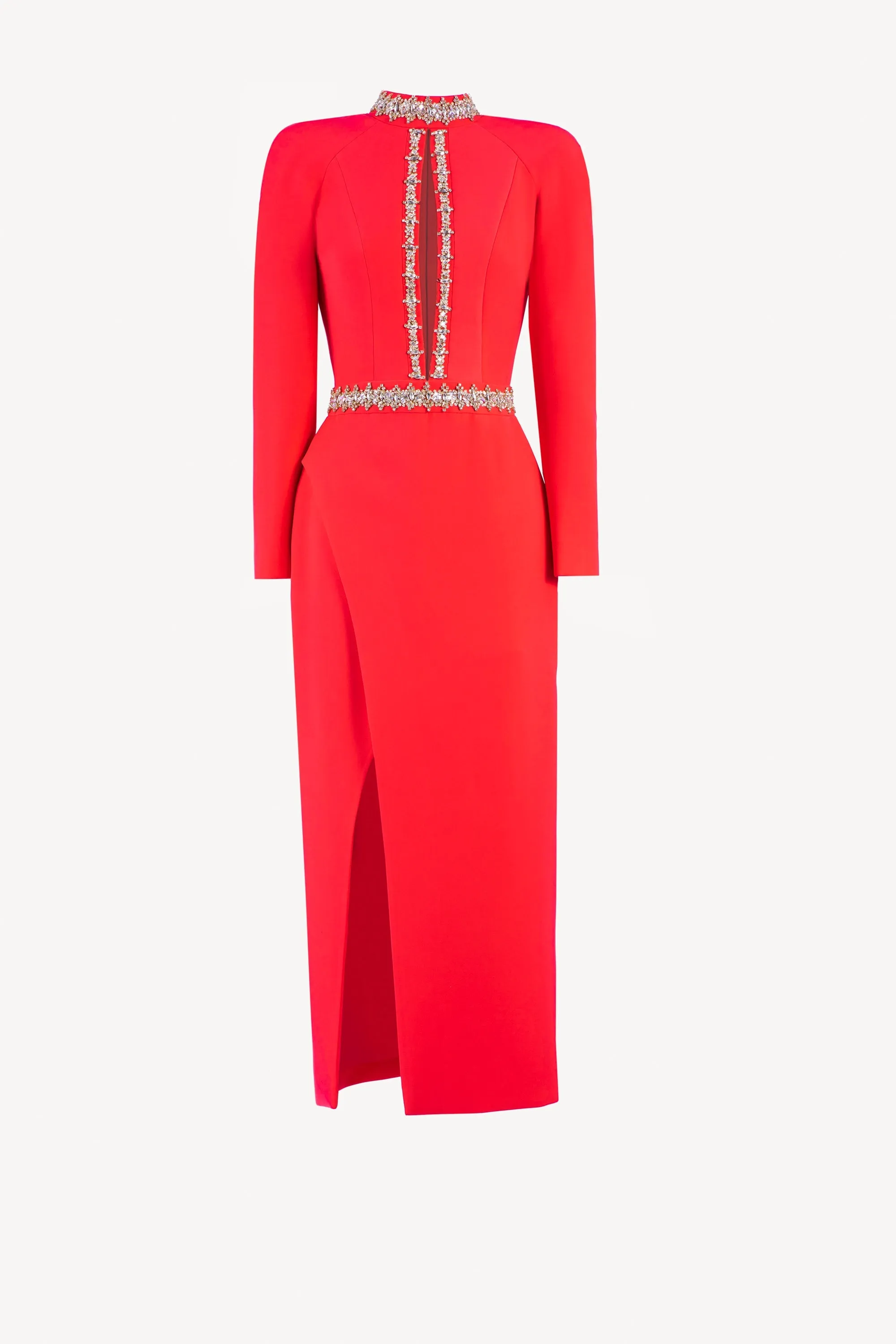 Crystal embellished midi dress