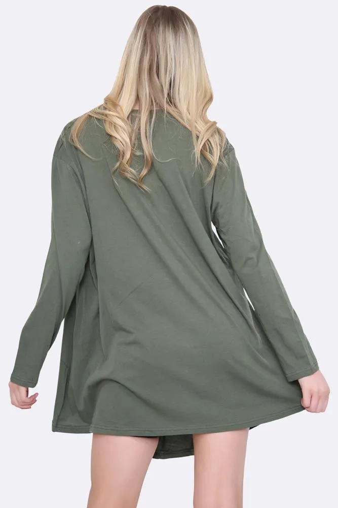 Cute Queen Sequin Motif Tunic