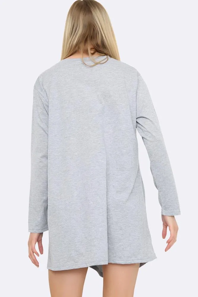 Cute Queen Sequin Motif Tunic
