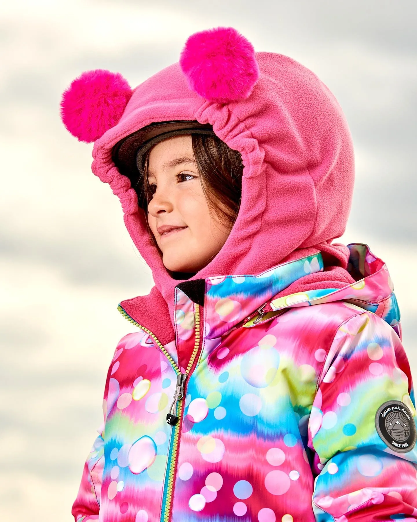 Deux par Deux Girl's Oversized Balaclava Candy Pink