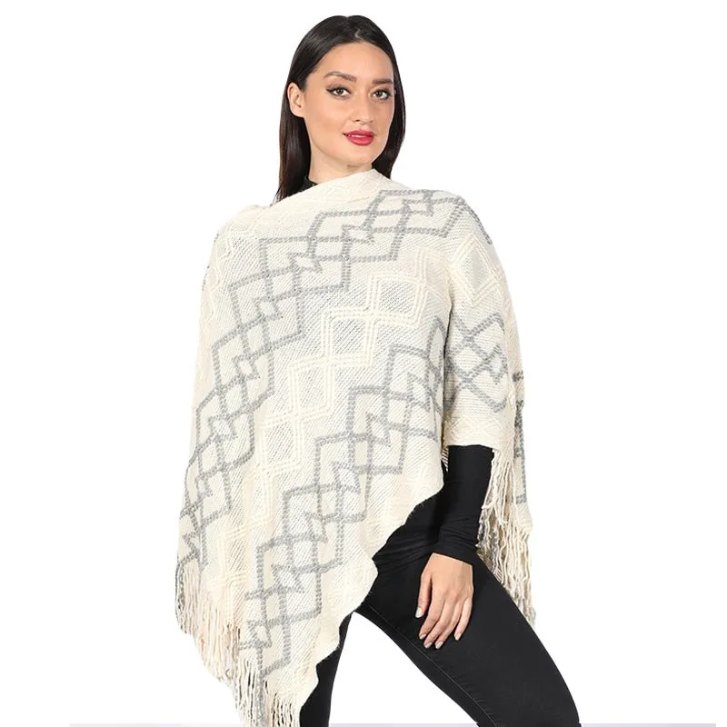 Diamond Pattern Poncho