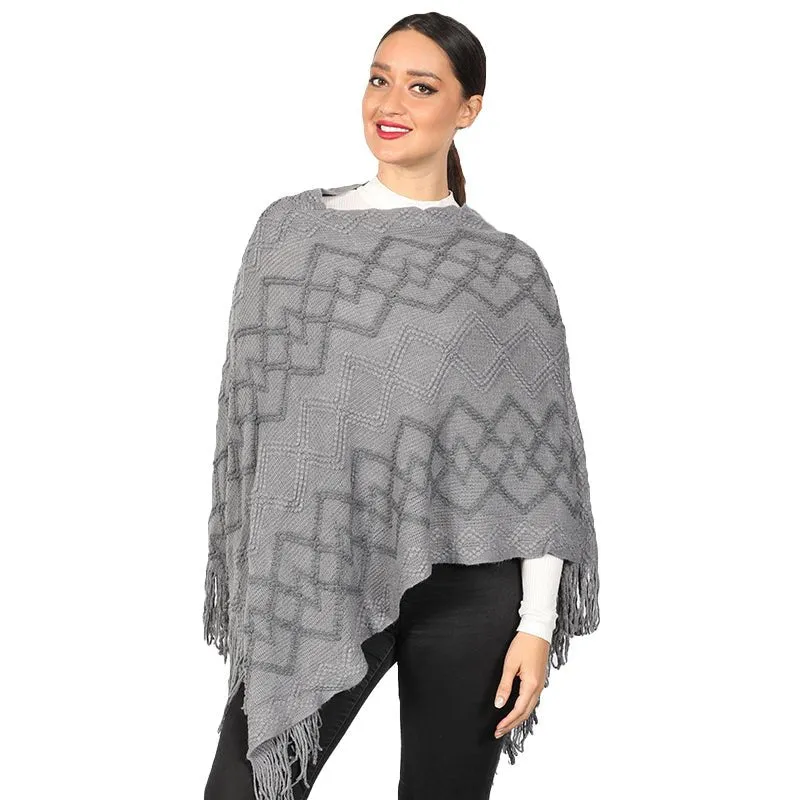 Diamond Pattern Poncho