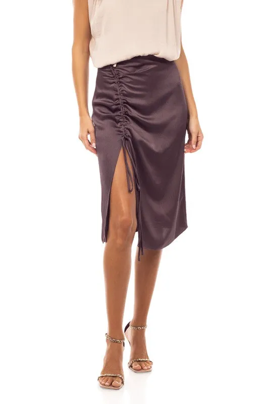 Drawstring Midi Skirt