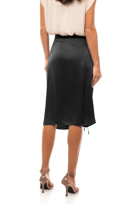 Drawstring Midi Skirt