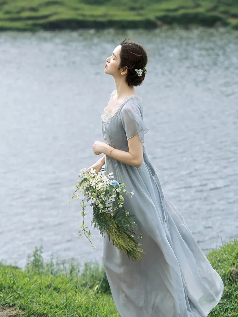 Dreamy Square Collar Flowy Dress