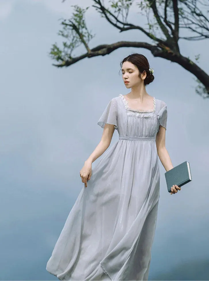 Dreamy Square Collar Flowy Dress