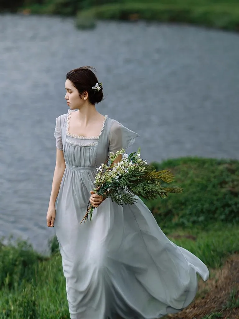 Dreamy Square Collar Flowy Dress
