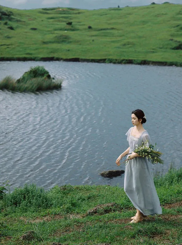 Dreamy Square Collar Flowy Dress