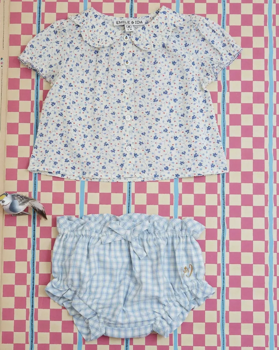 Emile Girls' Floral Button-Down Blouse