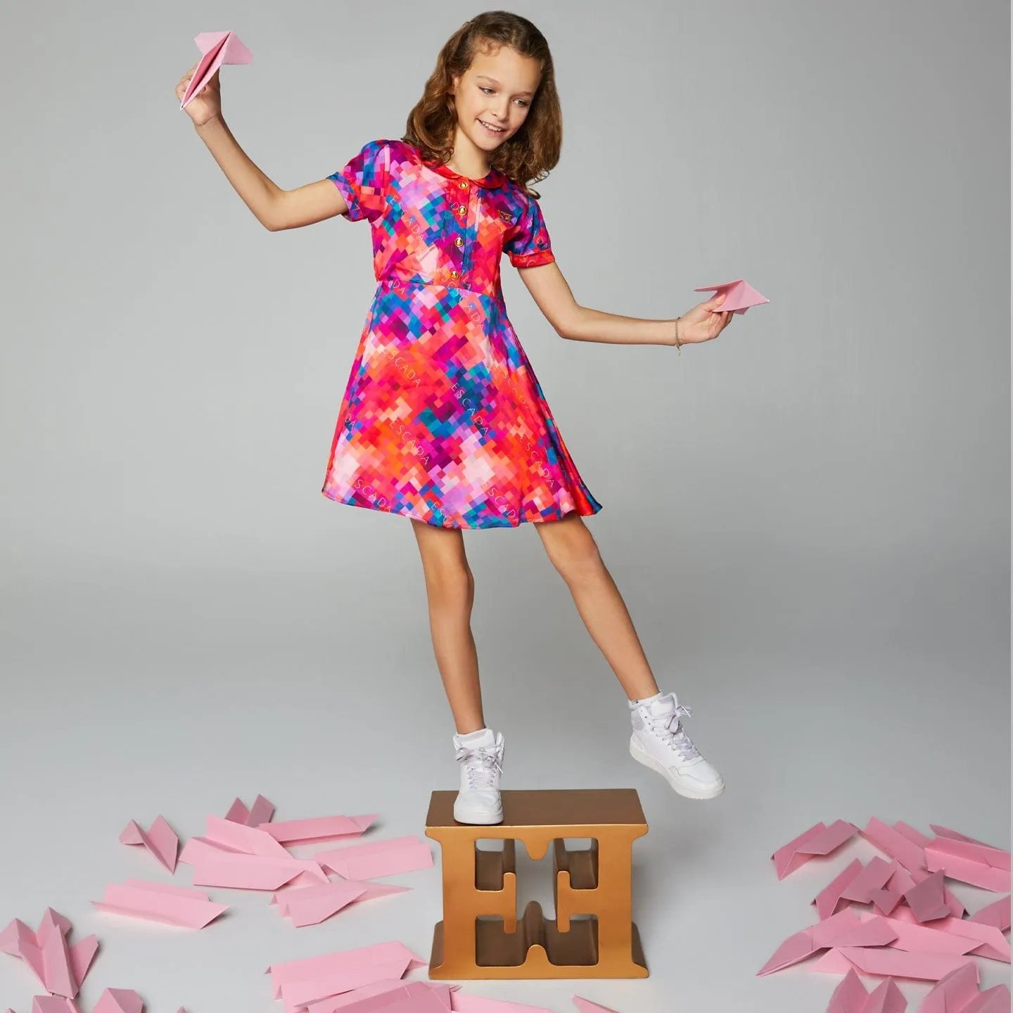 Escada Girls Azalea Dress in Red