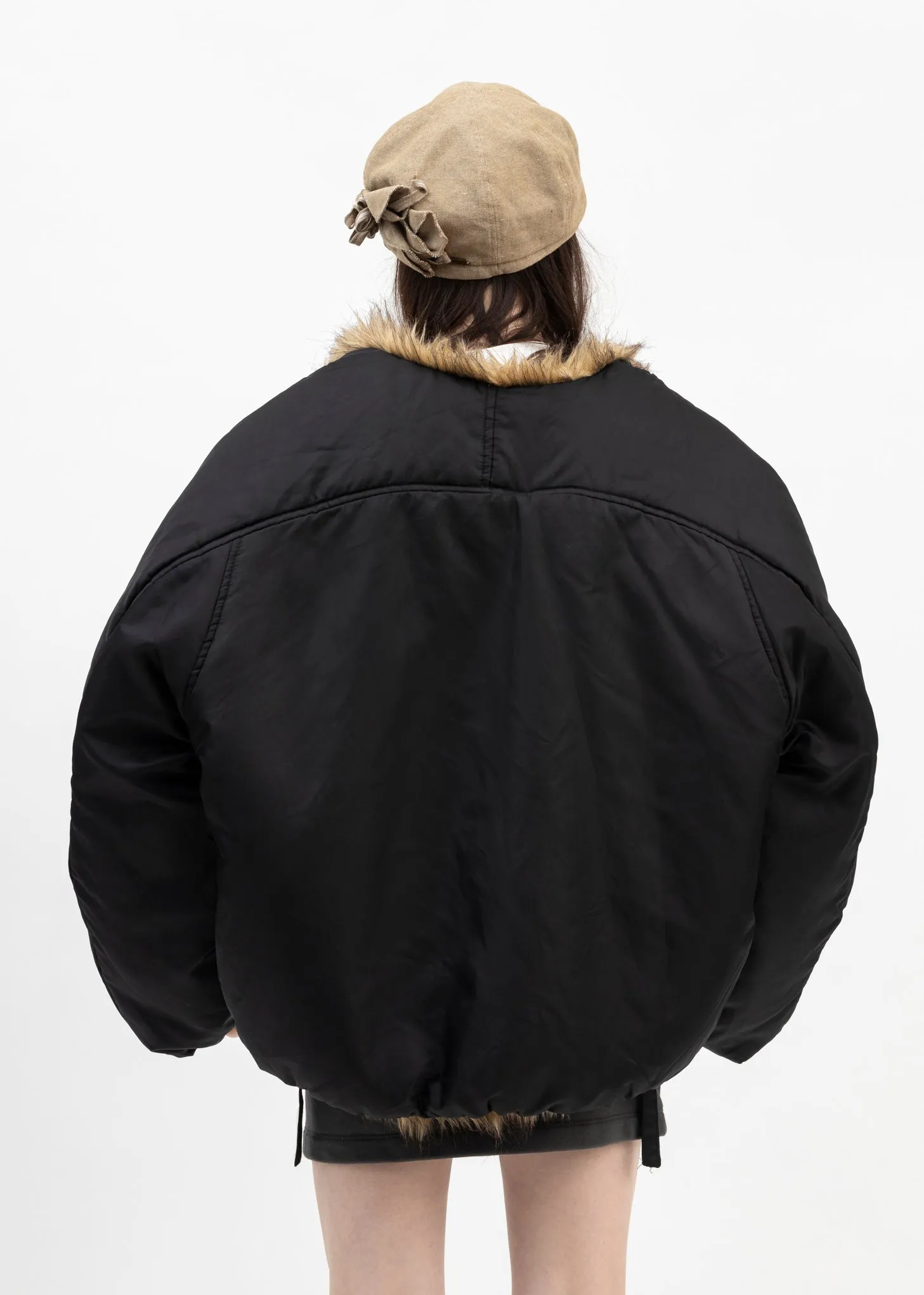 Faux Fur Collar Cotton Jacket