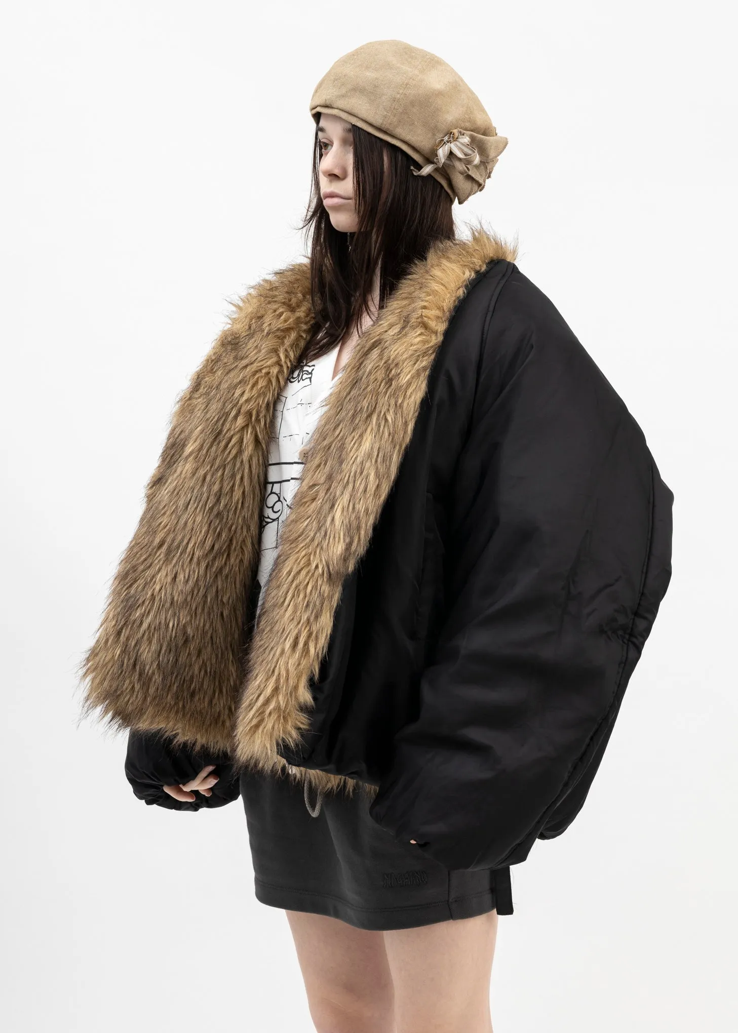 Faux Fur Collar Cotton Jacket