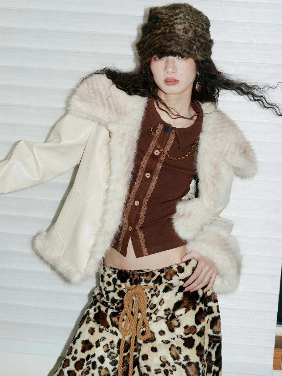 Faux Fur Trimmed Jacket