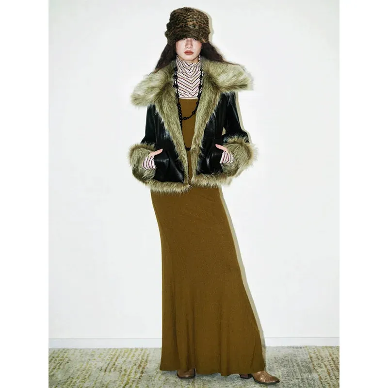 Faux Fur Trimmed Jacket