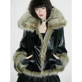 Faux Fur Trimmed Jacket