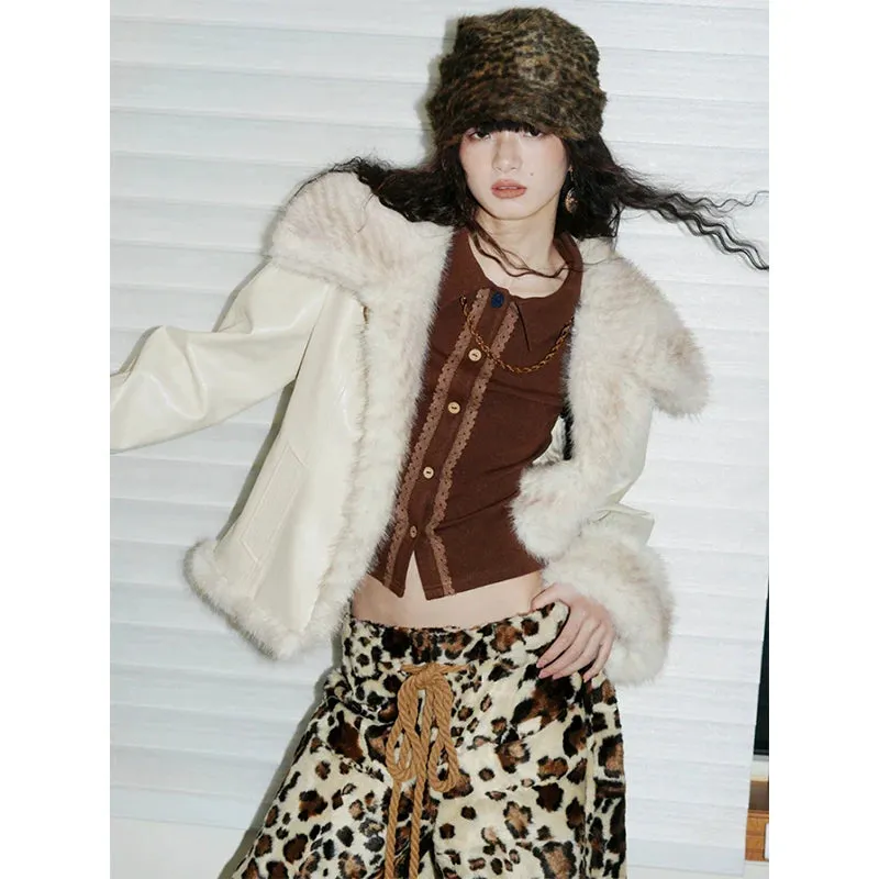 Faux Fur Trimmed Jacket