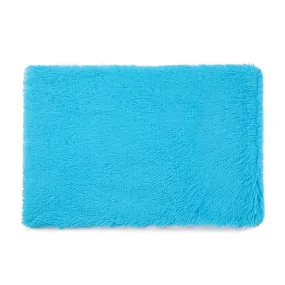 Fluffy Pet Blankets-Soft Faux Fur, Anti-Anxiety Cozy Throws for Cats and Dogs, M 80*55cm Blue