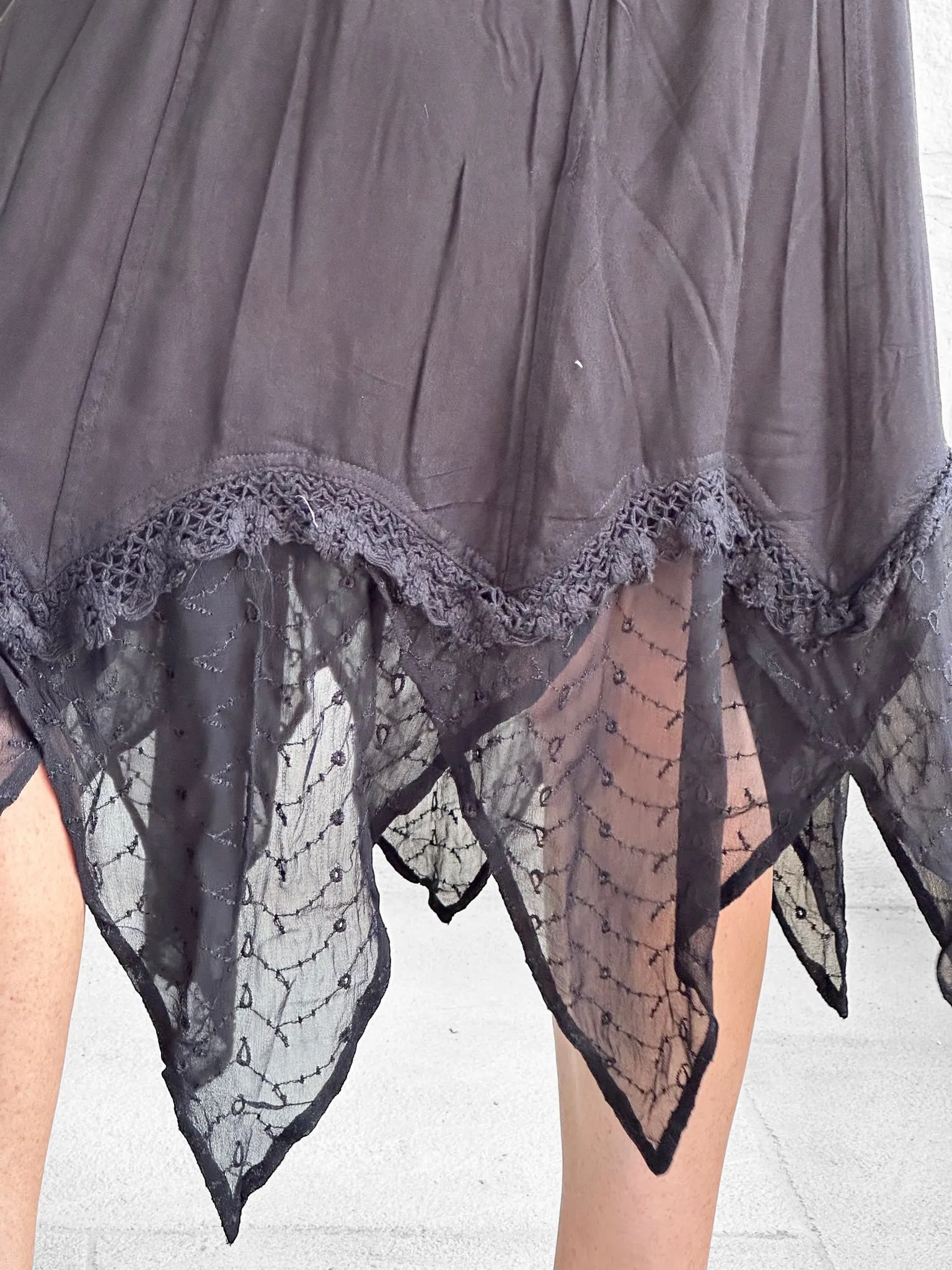 'Folly' Lace Skirt - Black