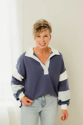 French Terry Collared Tunic