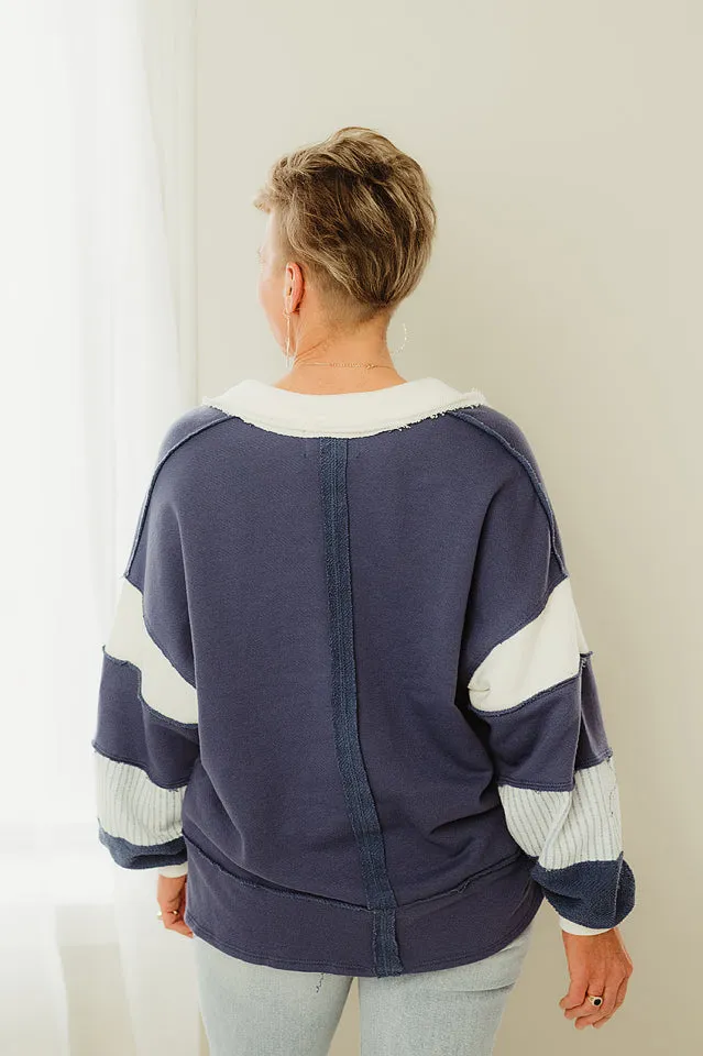 French Terry Collared Tunic