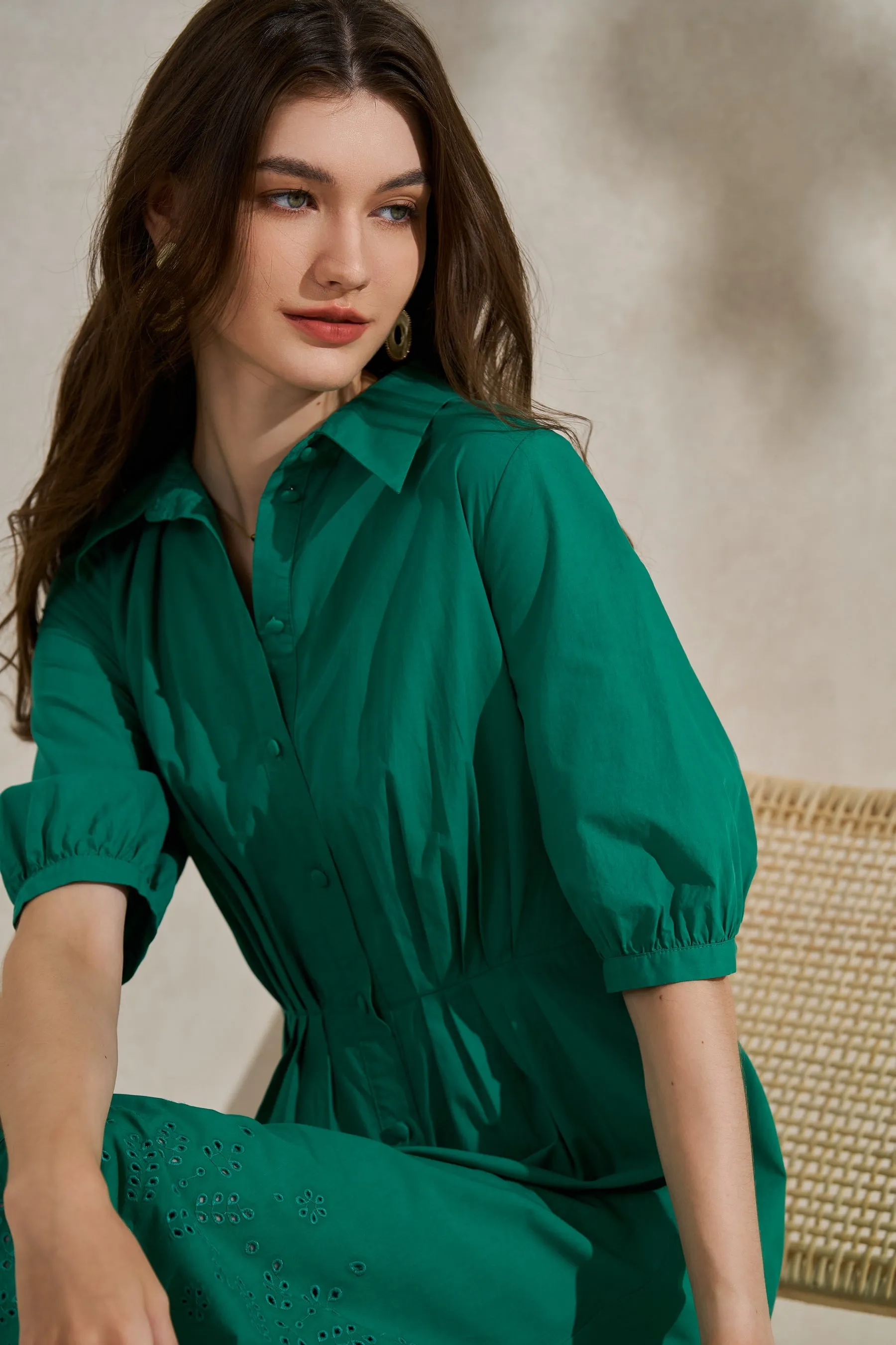 GDS Raven Tencel Long Dress | Sea Green