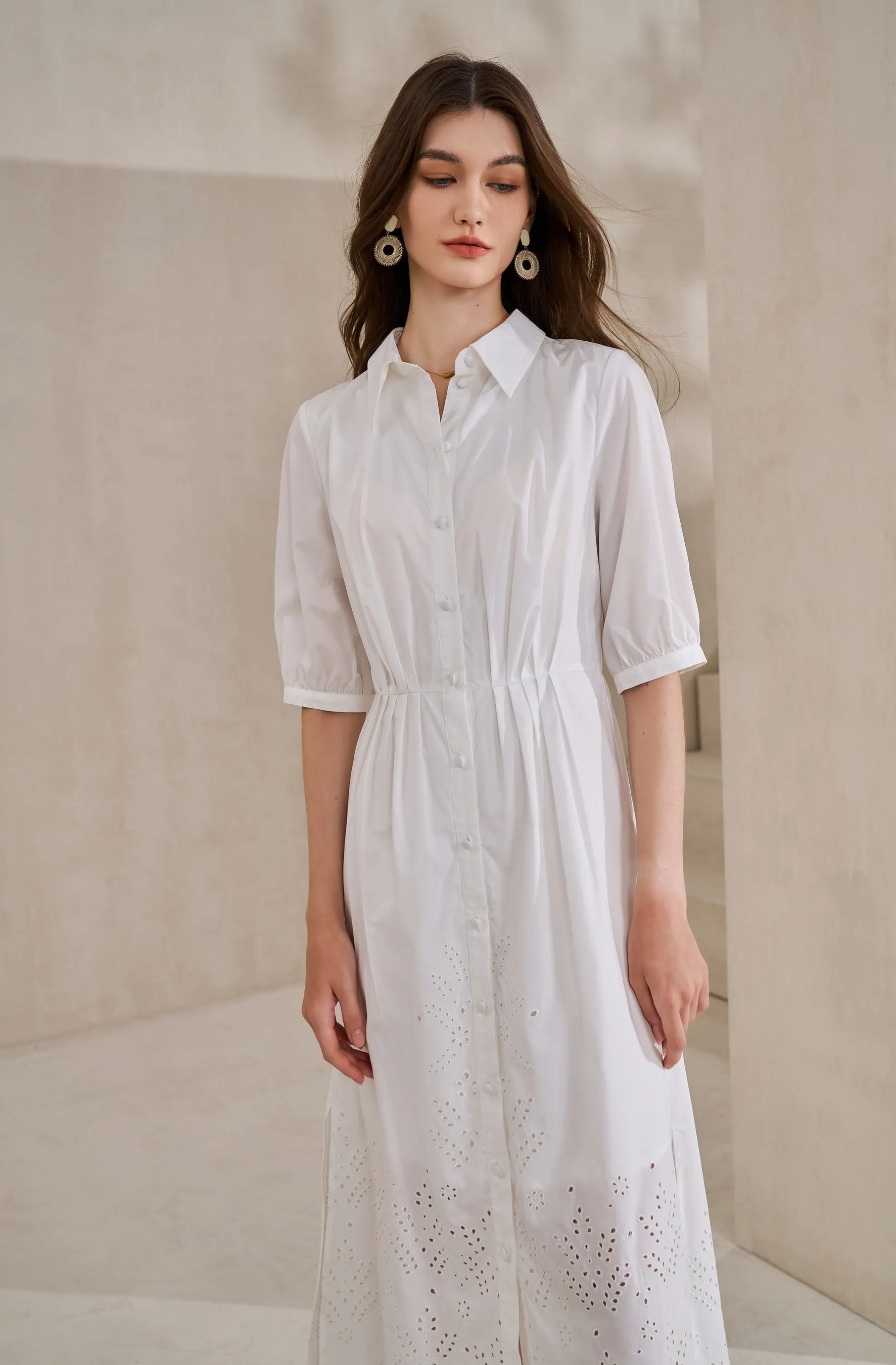 GDS Raven Tencel Long Dress | White
