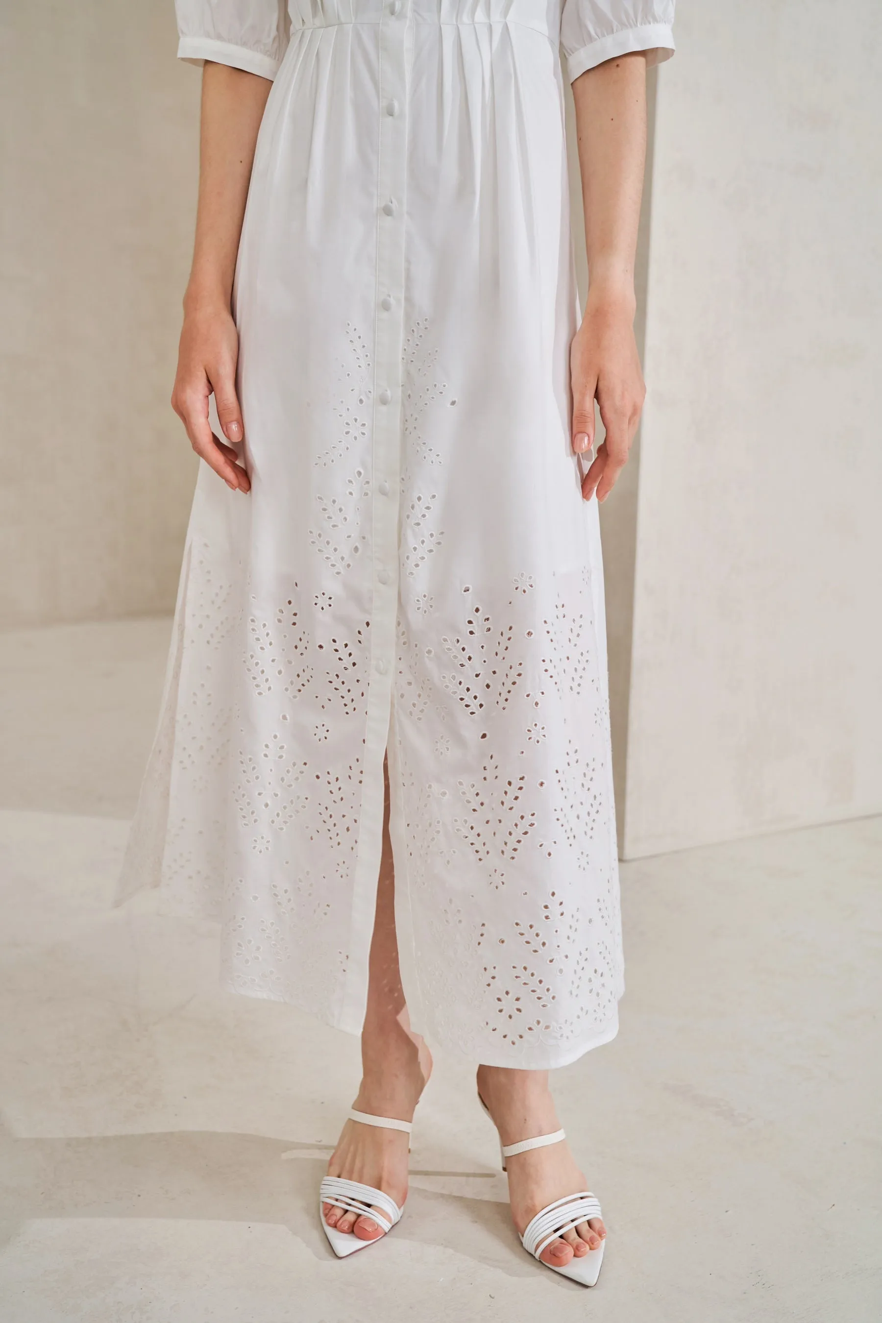 GDS Raven Tencel Long Dress | White