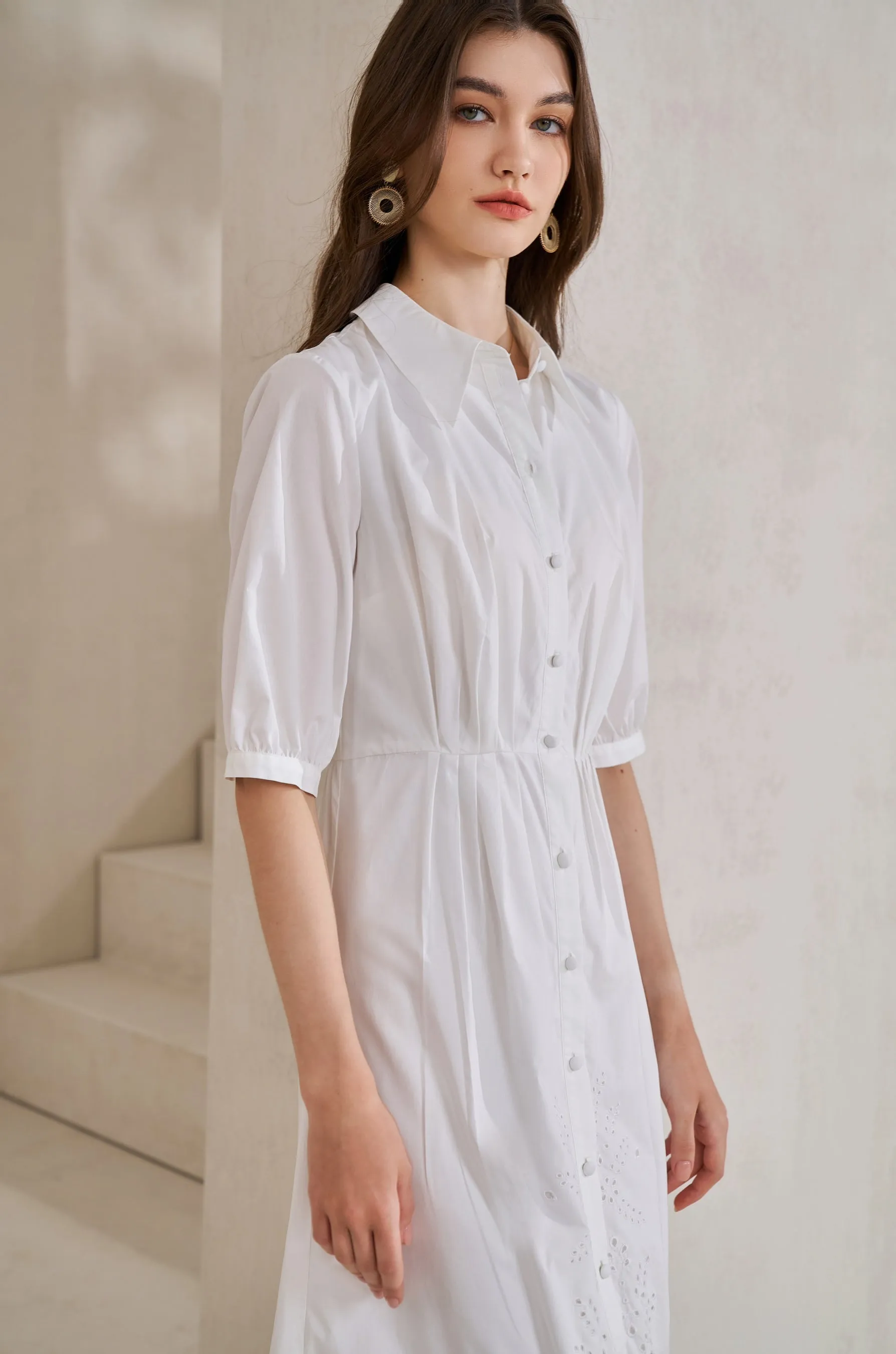 GDS Raven Tencel Long Dress | White