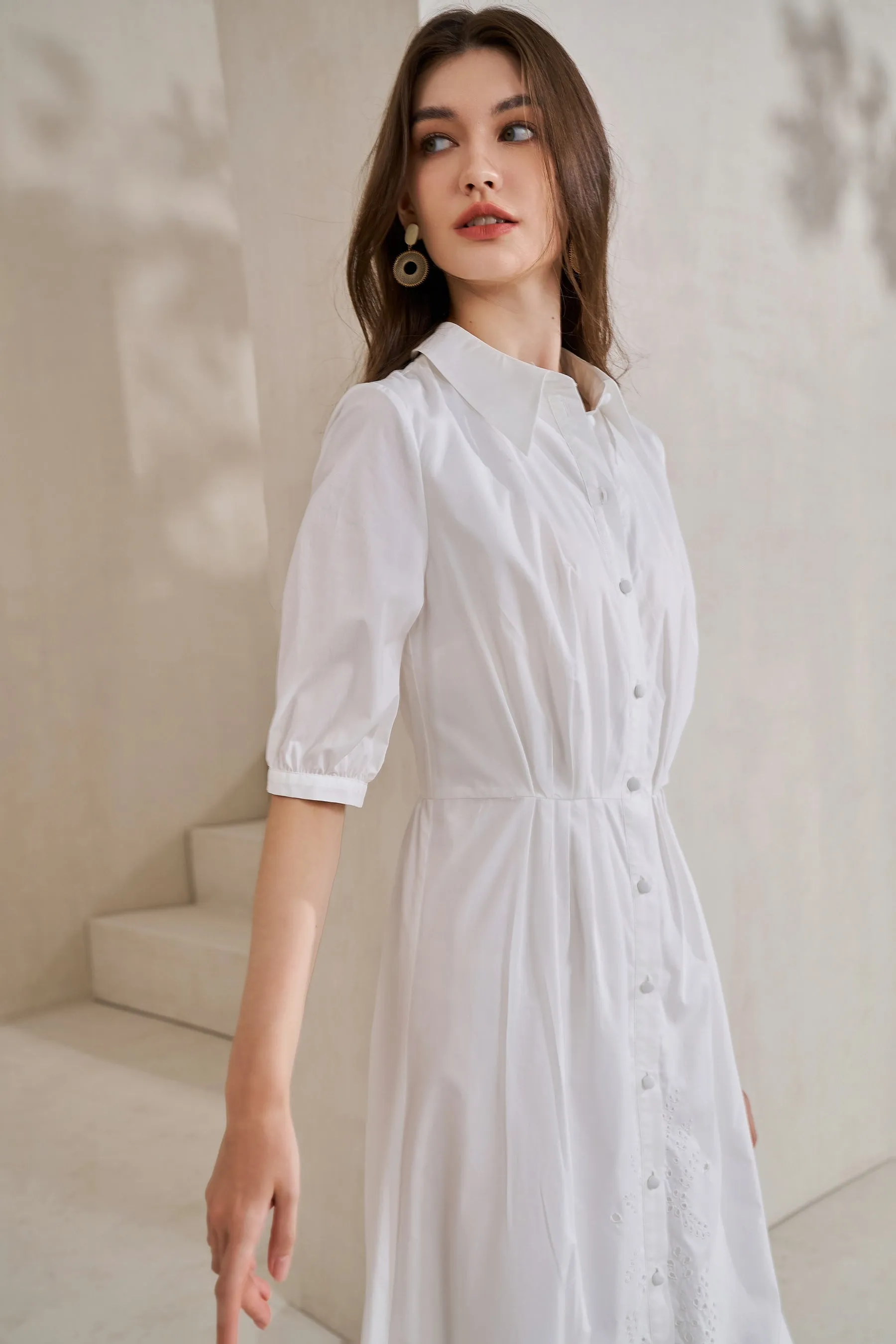 GDS Raven Tencel Long Dress | White