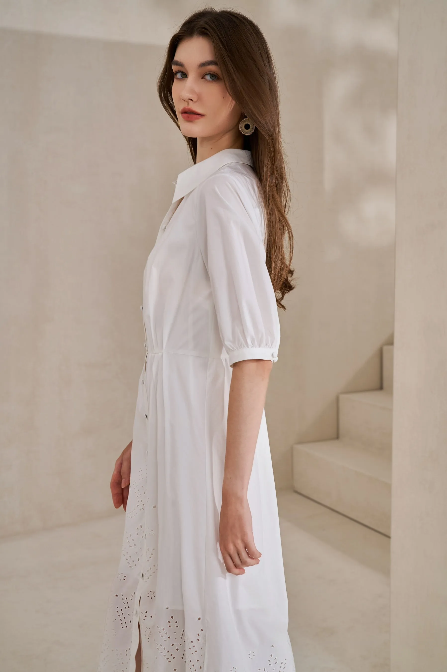 GDS Raven Tencel Long Dress | White