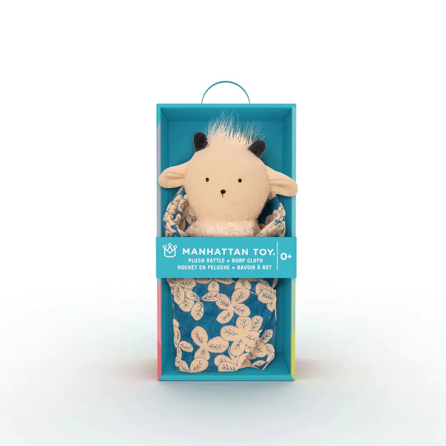 Goat Rattle & Burp Cloth