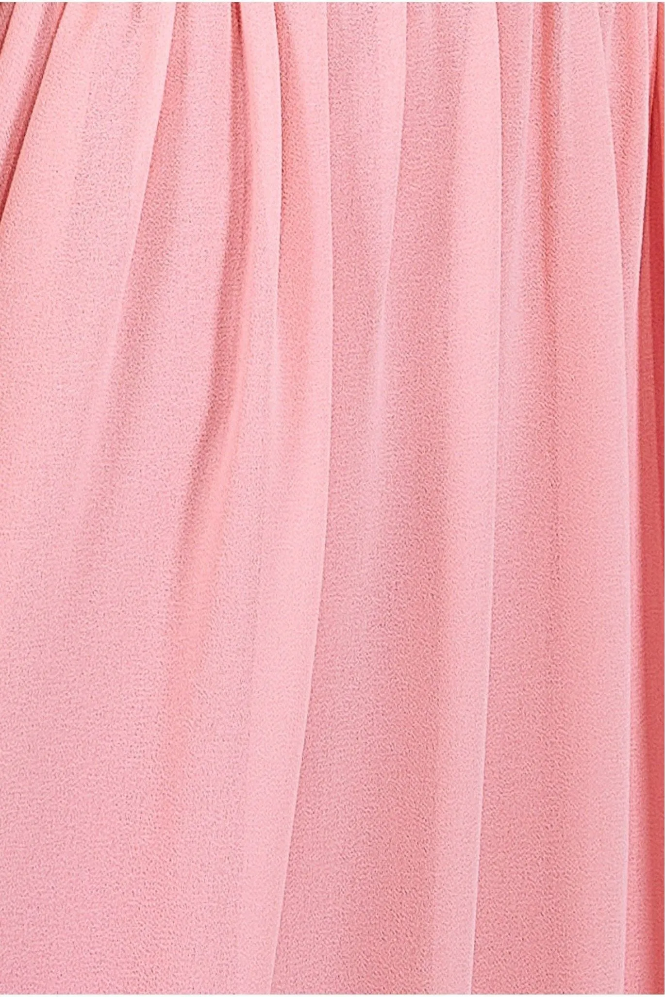 Goddiva Chiffon Maxi With Embellished Belt - Peach