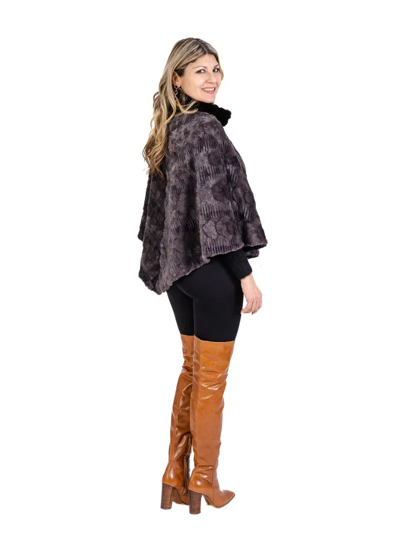 Grey Mink Short Cape