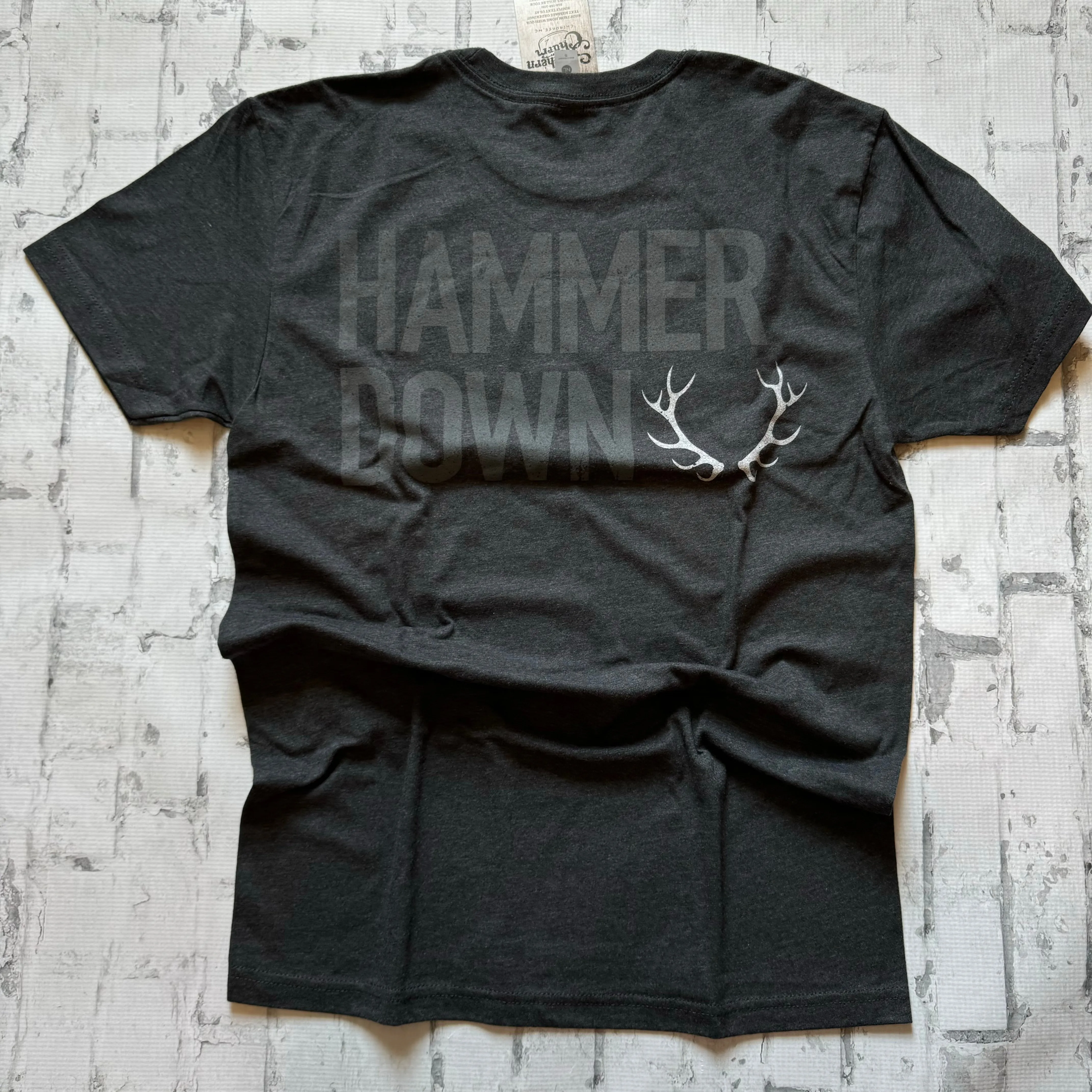 Hammer Down “Antlers” Short Sleeve T-shirt - Solid Graphite
