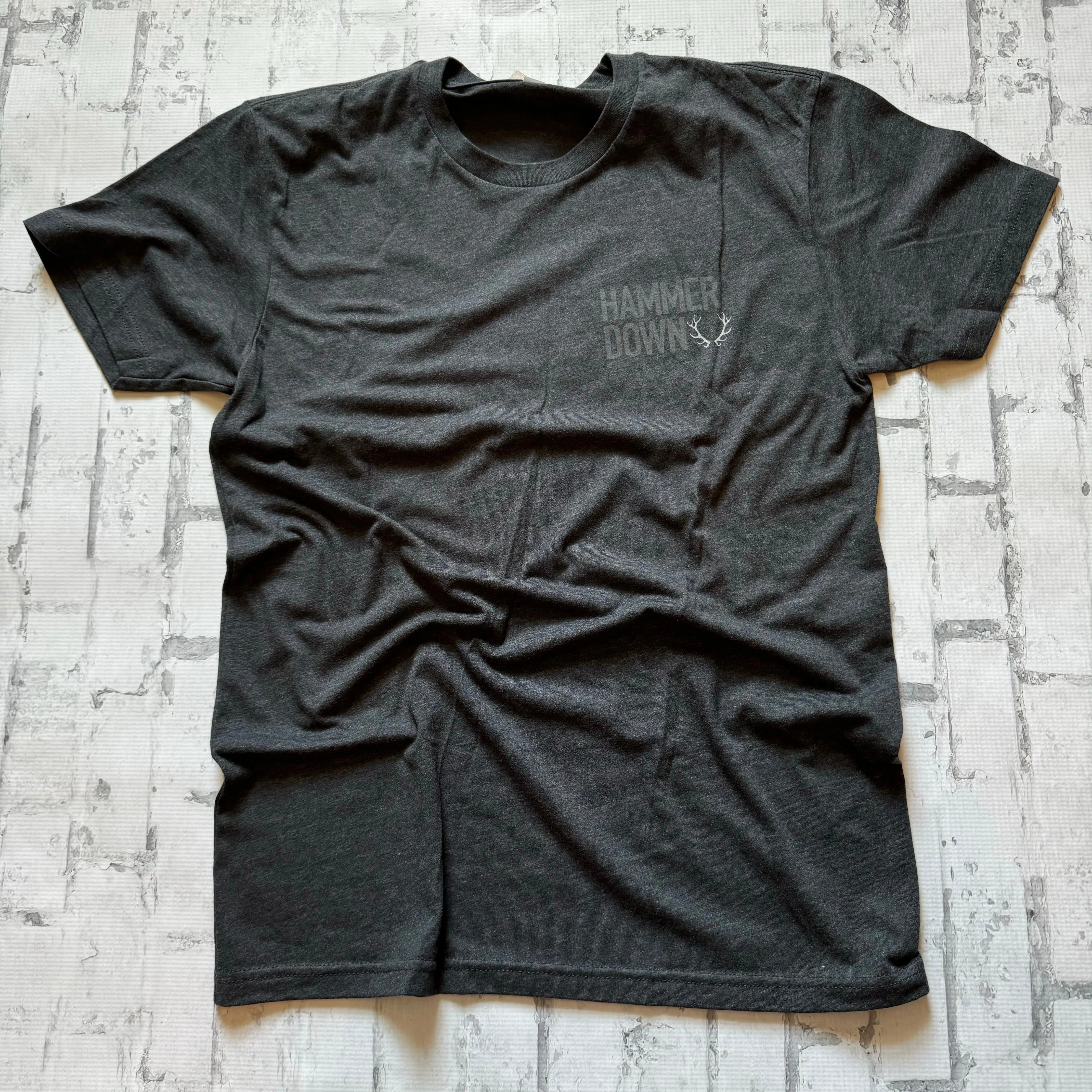 Hammer Down “Antlers” Short Sleeve T-shirt - Solid Graphite