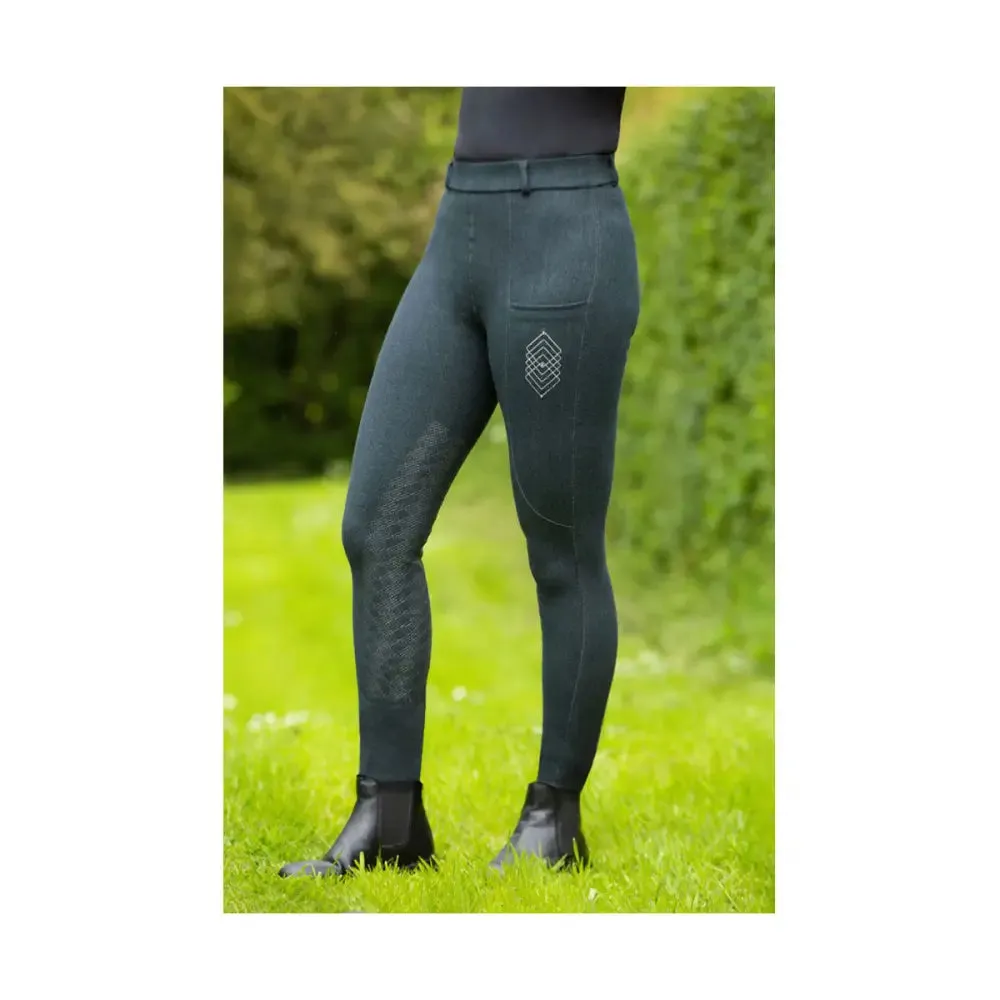 Hy Equestrian Jesmond Jewel Denim Look Tights