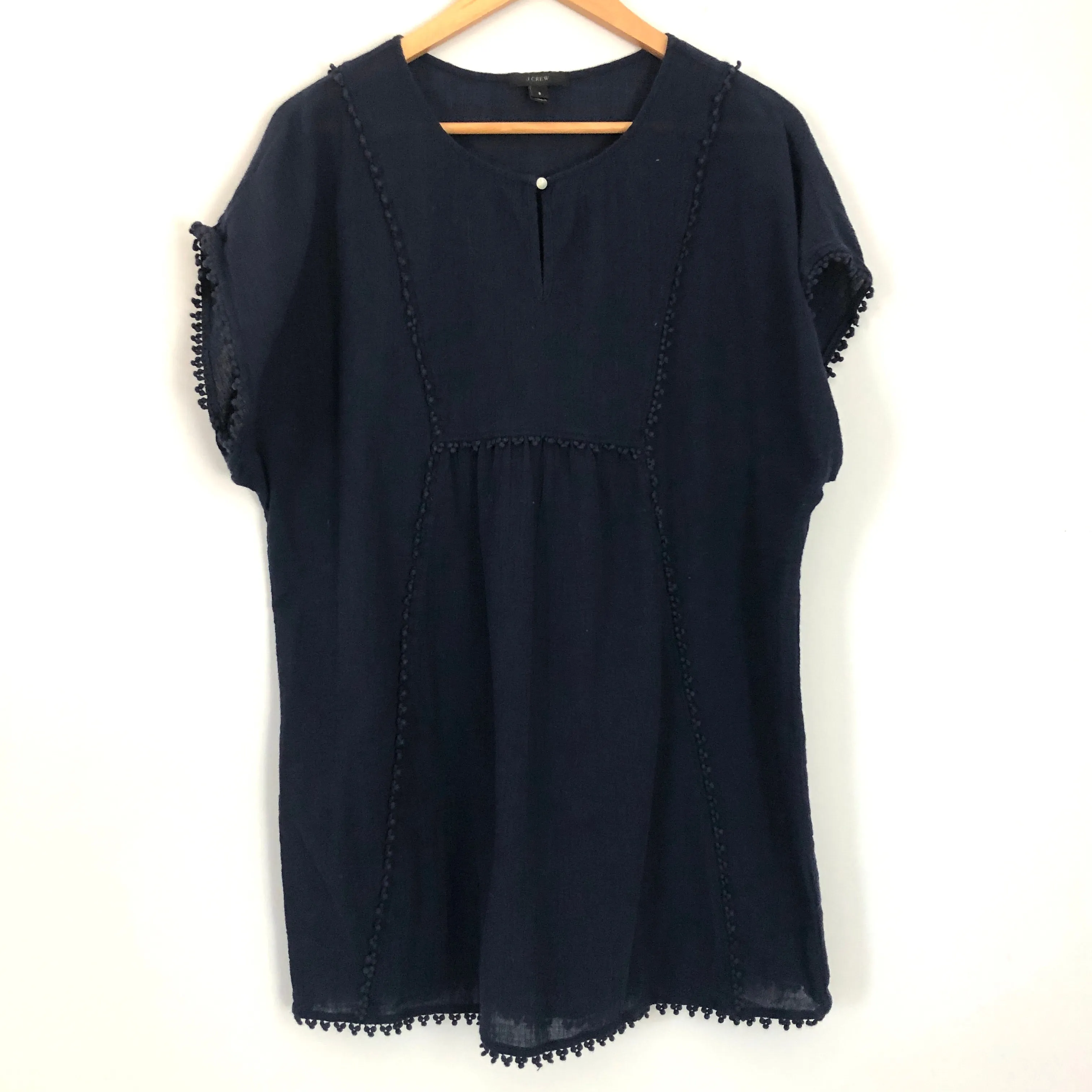 J. Crew Tunic Cotton Lace Trim- Size S