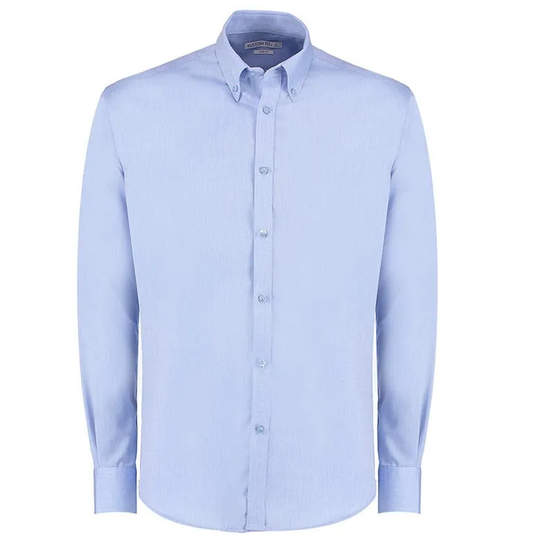 Kustom Kit KK139 Slim Fit Non Iron Oxford Twill Shirt Long Sleeve