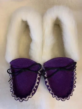 Ladies Moccasin with Wool Lining and Collar | Ella