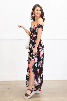 Let's Get Away Maxi Dress, Black