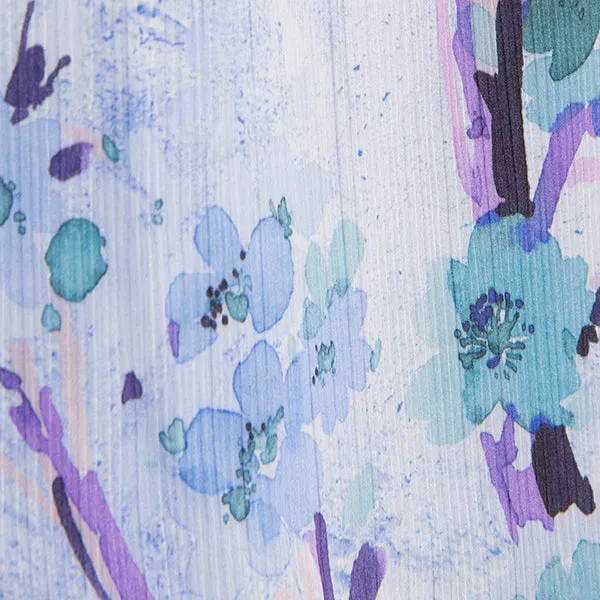 Lettuce-edge Crinkle Tunic in Floating Dogwood