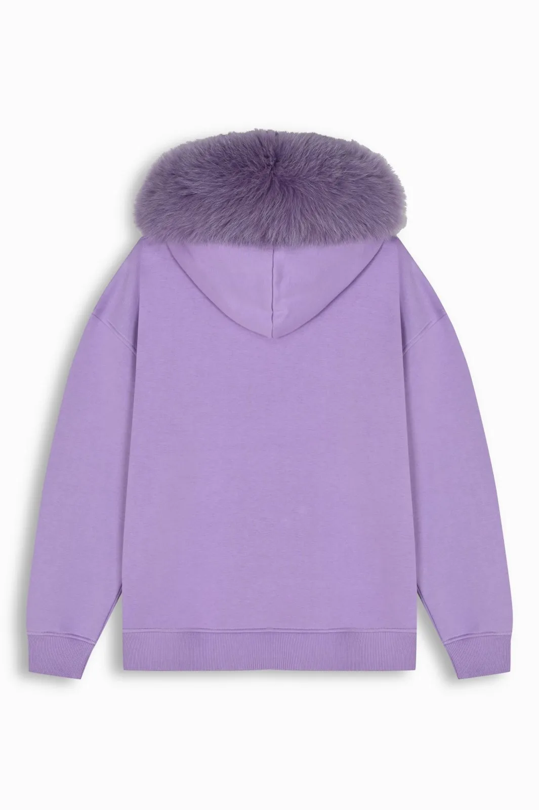 Lilac Fox Fur Hoodie