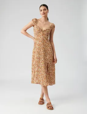 Madi Tie Front Midi Dress