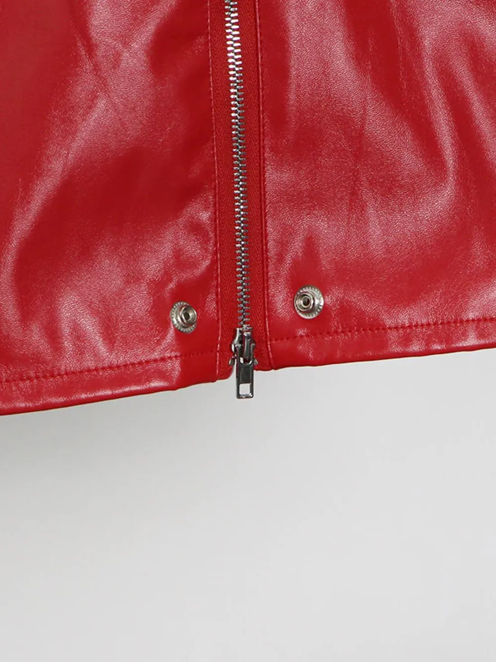 MAELLE Leather Midi Skirt