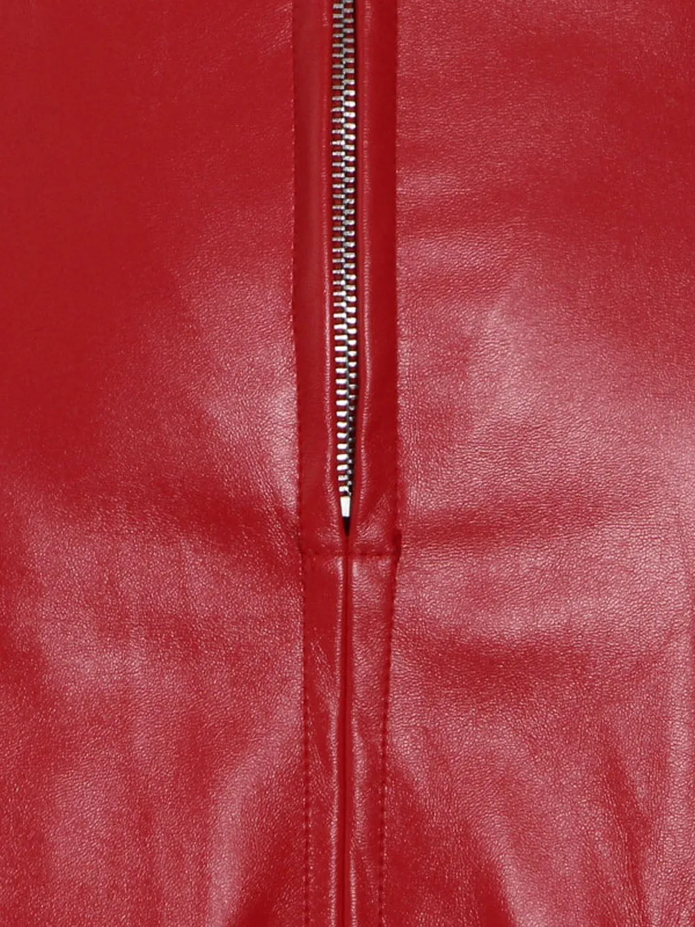 MAELLE Leather Midi Skirt