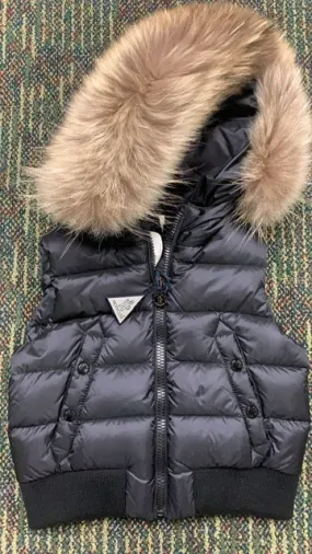 Moncler Ribbed Fur Collar Vest